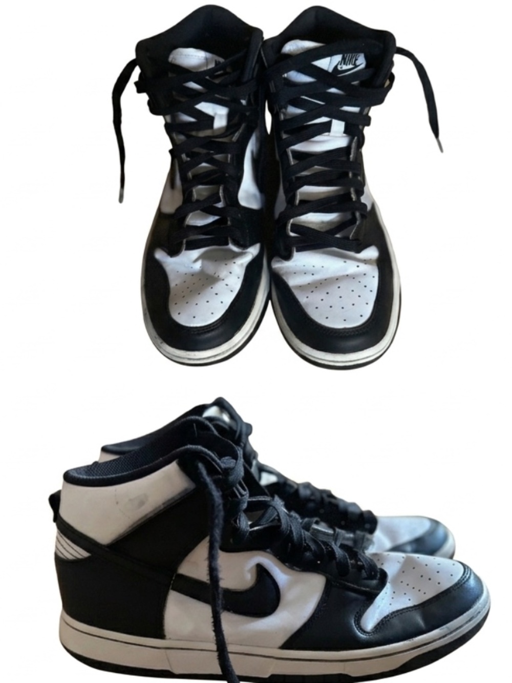 Nike Dunk High Black White (2021) & Nike Dunk HIgh Championship White/ Red